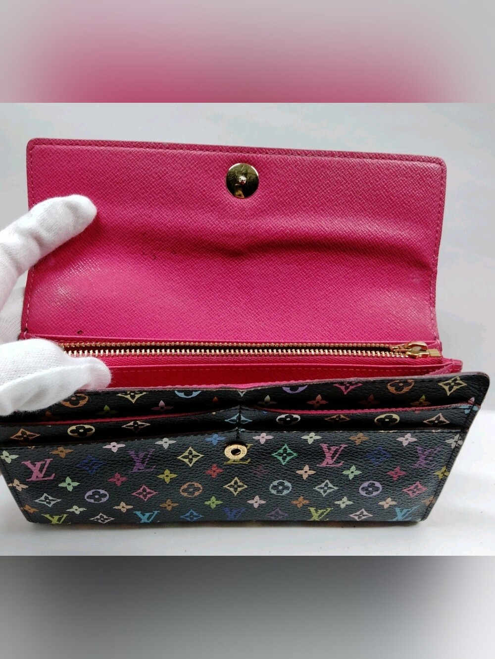 Authentic Louis Vuitton LV Wallet/Clutch Portefeuille Sarah Grenade - Picture 9 of 16